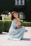 Beckie Smocked Maxi Dress in Blue