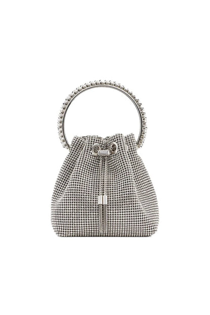 Womens Small Rhinestone Clutch Bucket Bags