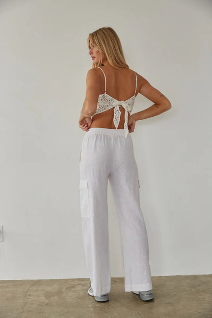 Vienna Linen Cargo Pants