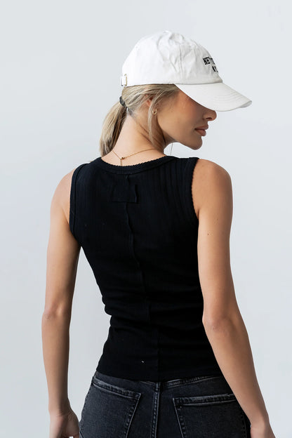 Apollo Knit Tank Top in Black