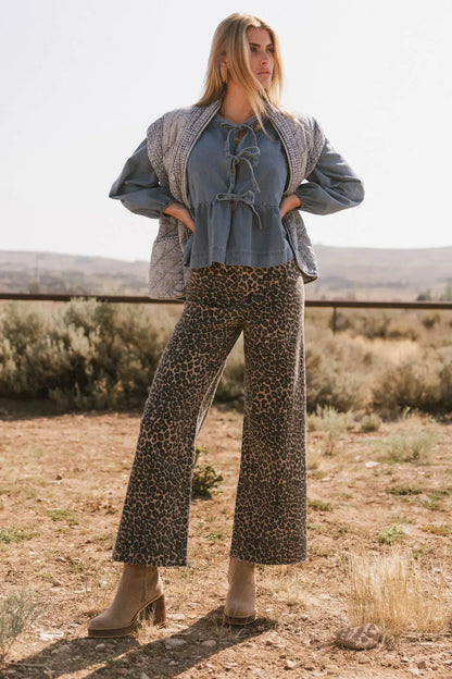 Kortnee Leopard Print Jeans FINAL SALE