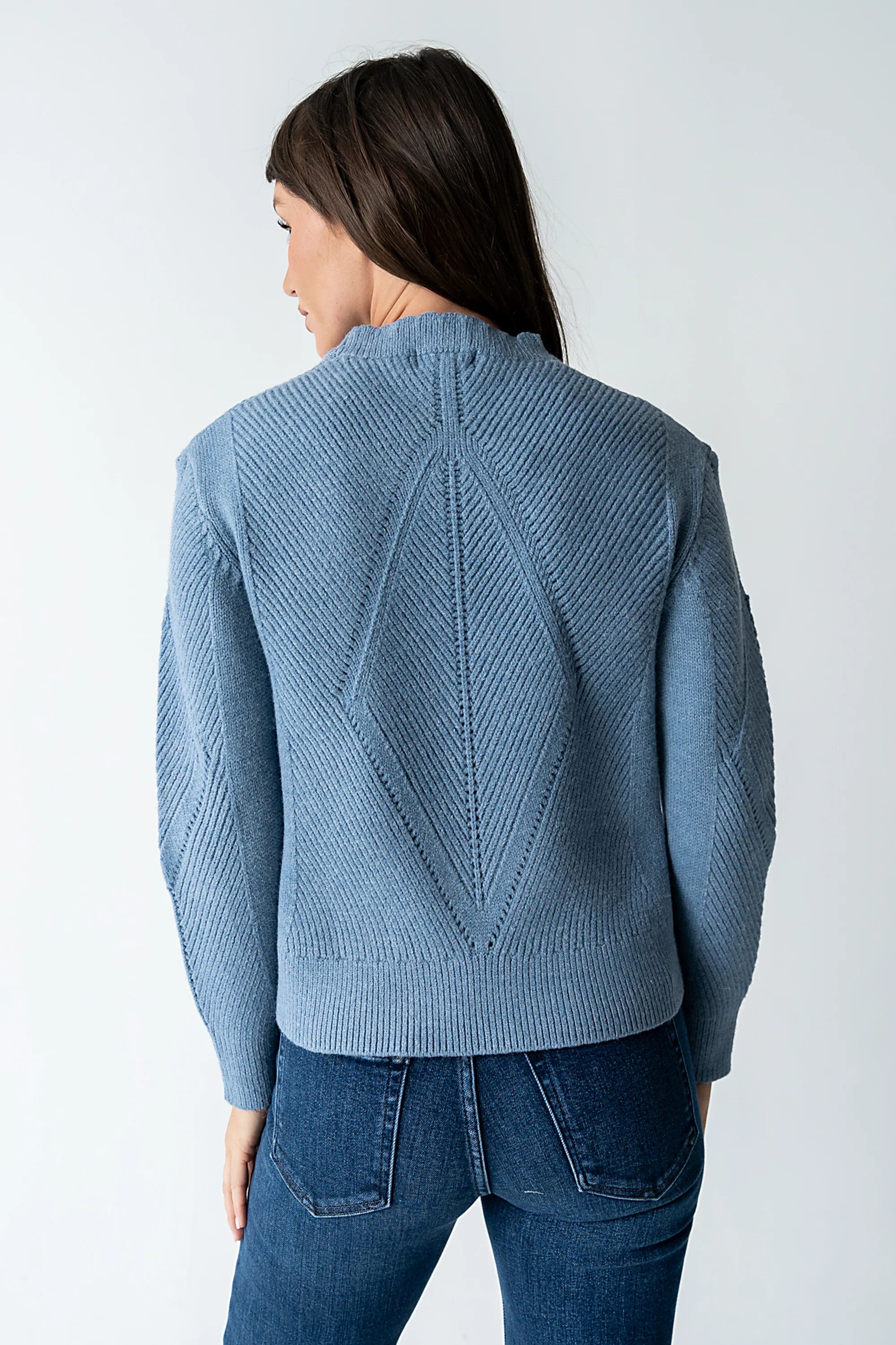 Bostyn Knit Sweater in Blue FINAL SALE