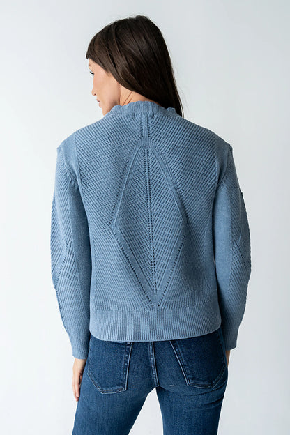 Bostyn Knit Sweater in Blue FINAL SALE