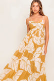 LEAF PRINT SUMMER MAXI DRESS