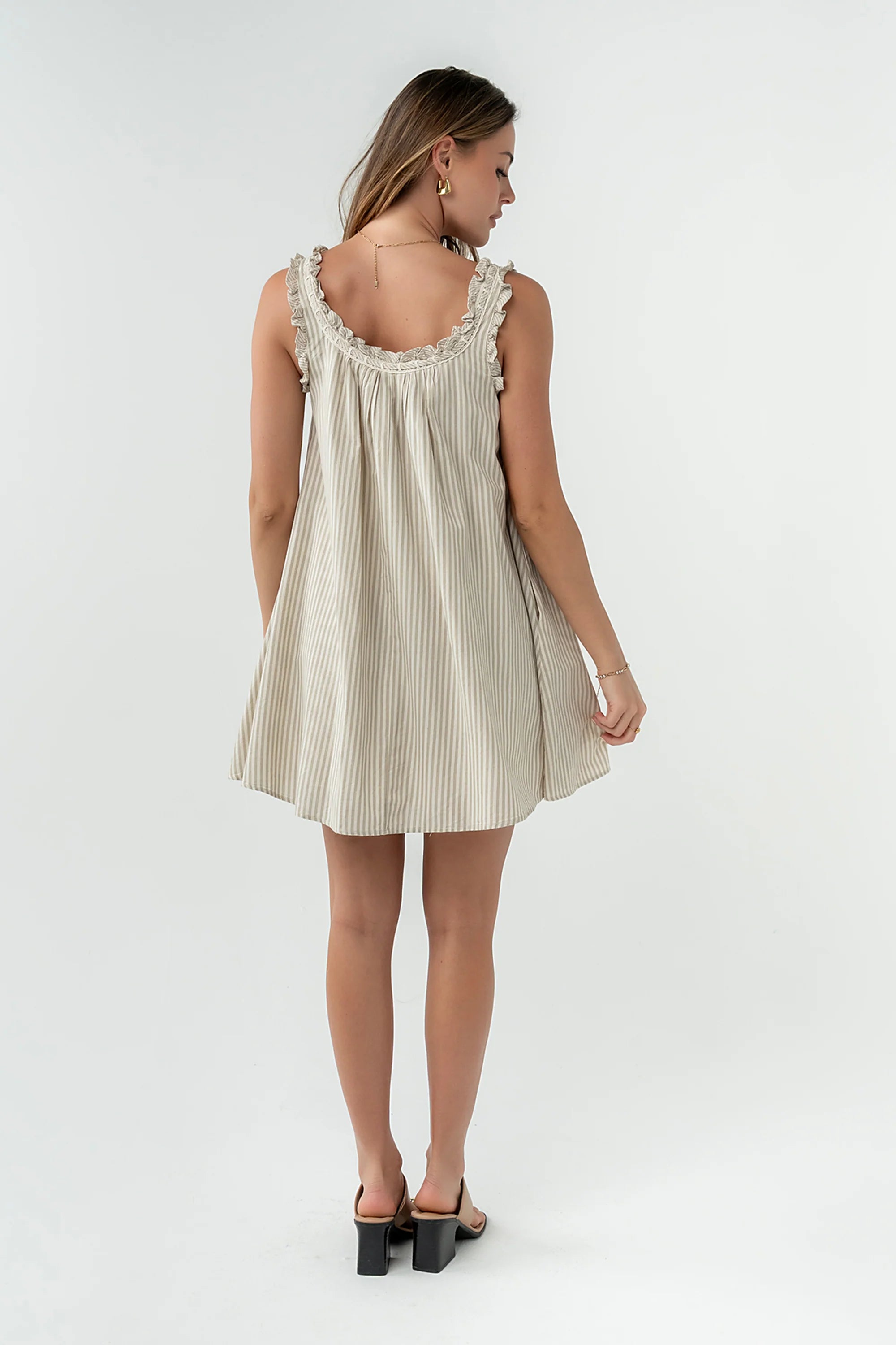 Calliope Striped Baby Doll Dress