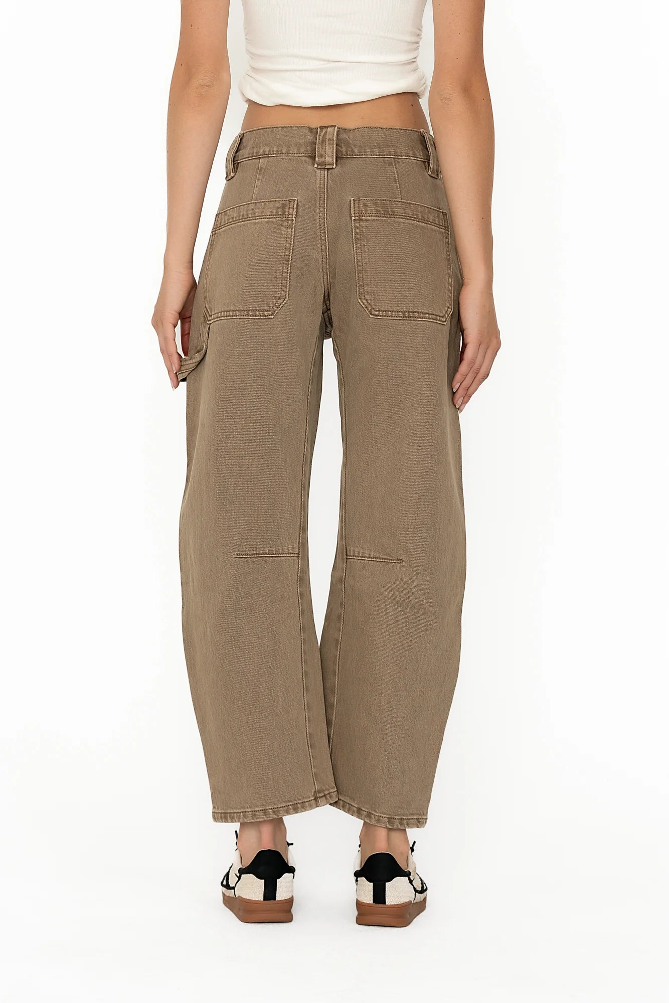 Scottie Barrel Jeans in Tan FINAL SALE