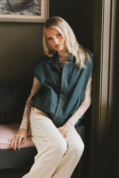 Larkin Denim Vest FINAL SALE