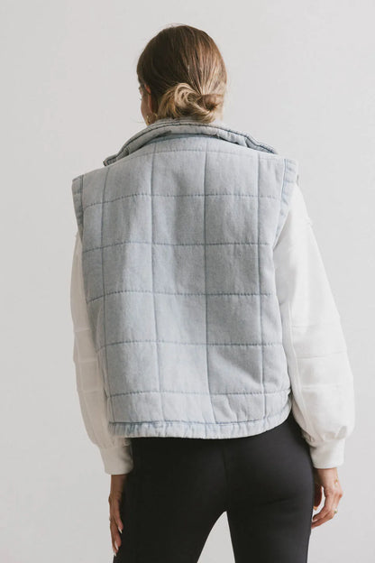 Audren Quilted Denim Vest FINAL SALE