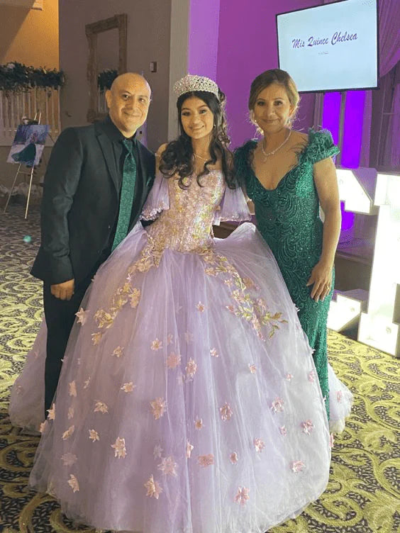 Stunning Tulle Appliques Ball Gown Princess Dress