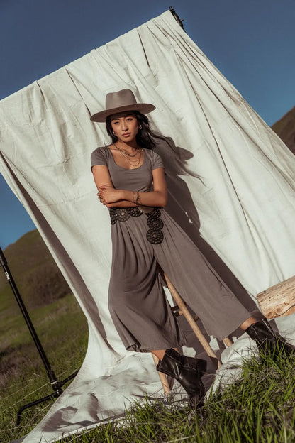 Skylar Jumpsuit in Mocha FINAL SALE