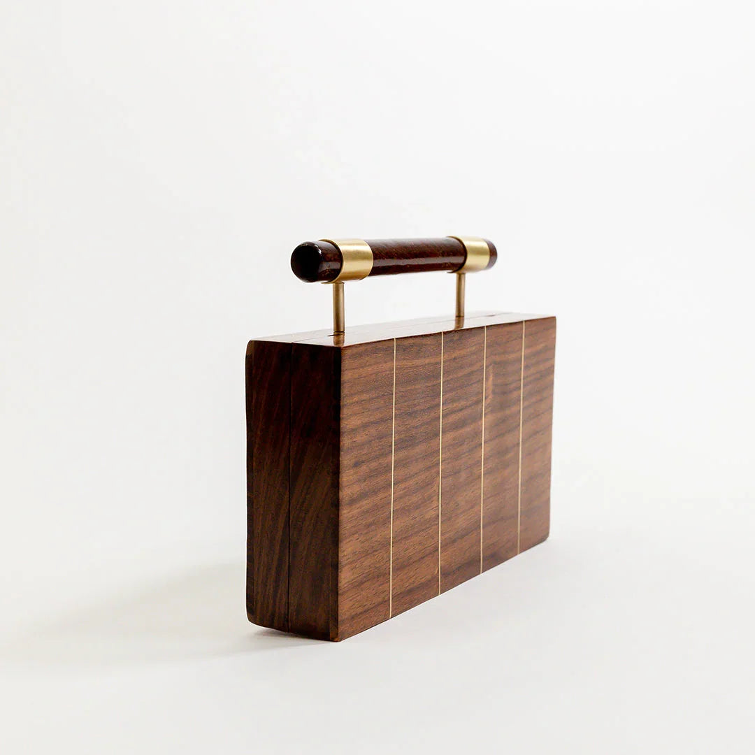 Brasswood Briefcase Clutch