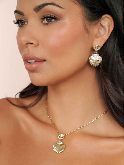 Santorini Shell Drop Earrings