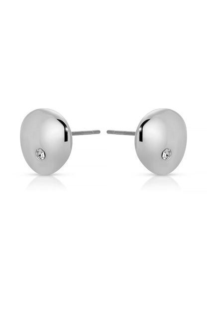 Polished Pebble Crystal Stud Earrings