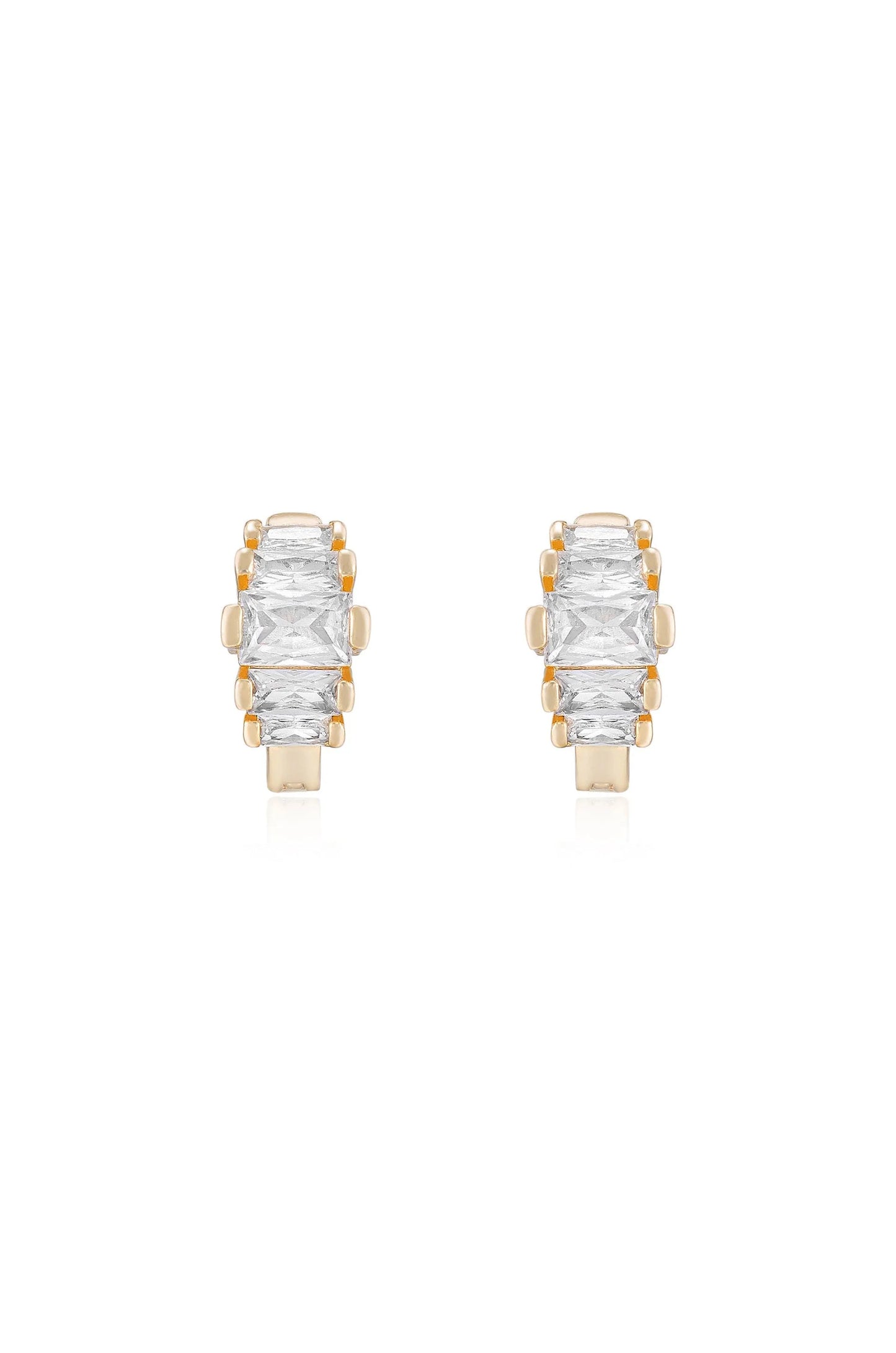 Crystal Diamond Shine Mini Hoop Earrings