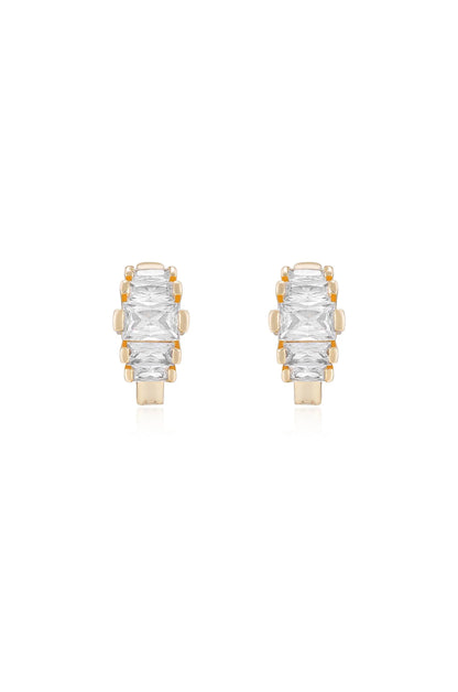 Crystal Diamond Shine Mini Hoop Earrings