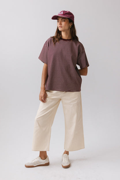 Salem Knit Top in Burgundy
