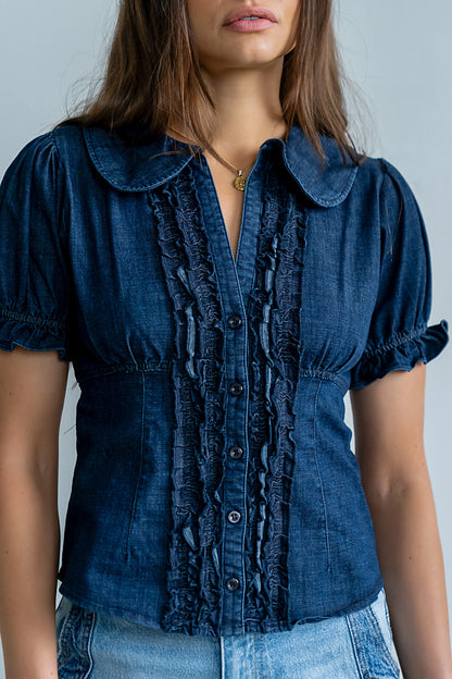 Charlie Button Up in Dark Wash
