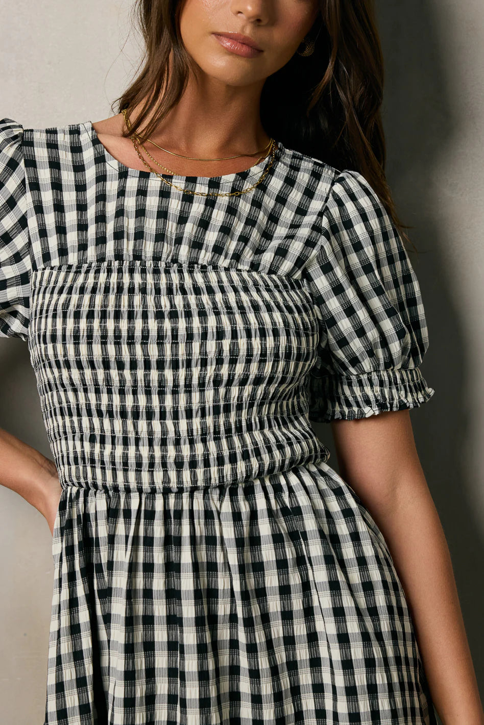 Shailee Smocked Mini Dress FINAL SALE