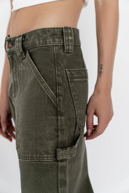 Scottie Barrel Jeans in Olive FINAL SALE