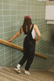 Tansy Denim Overalls in Black FINAL SALE