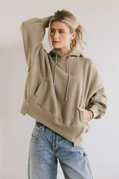 Andie Oversized Hoodie in Sage FINAL SALE