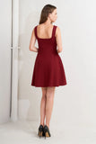 SKATER IN WINE SWEATER MINI DRESS