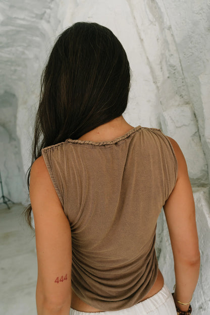 Maia Braided Top in Brown