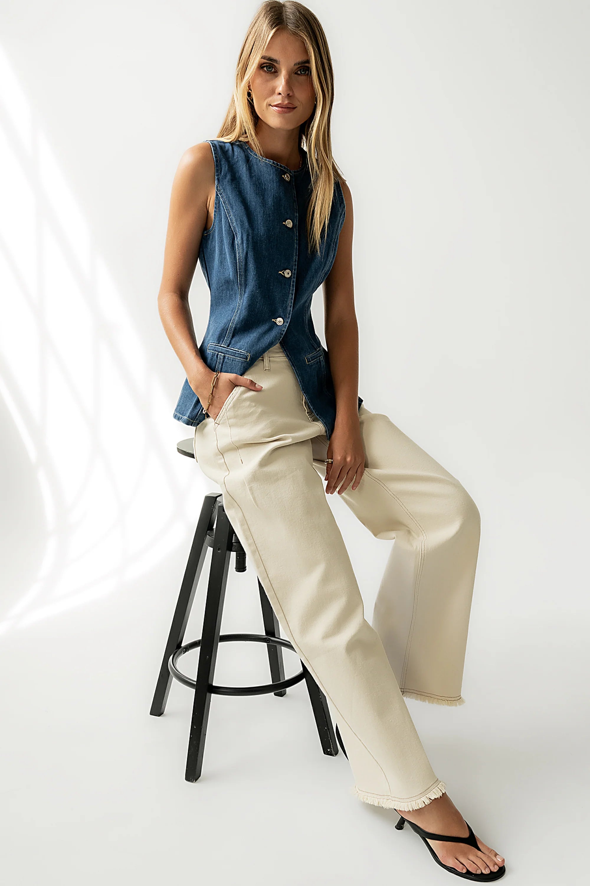 Hudson Denim Vest in Dark Wash FINAL SALE