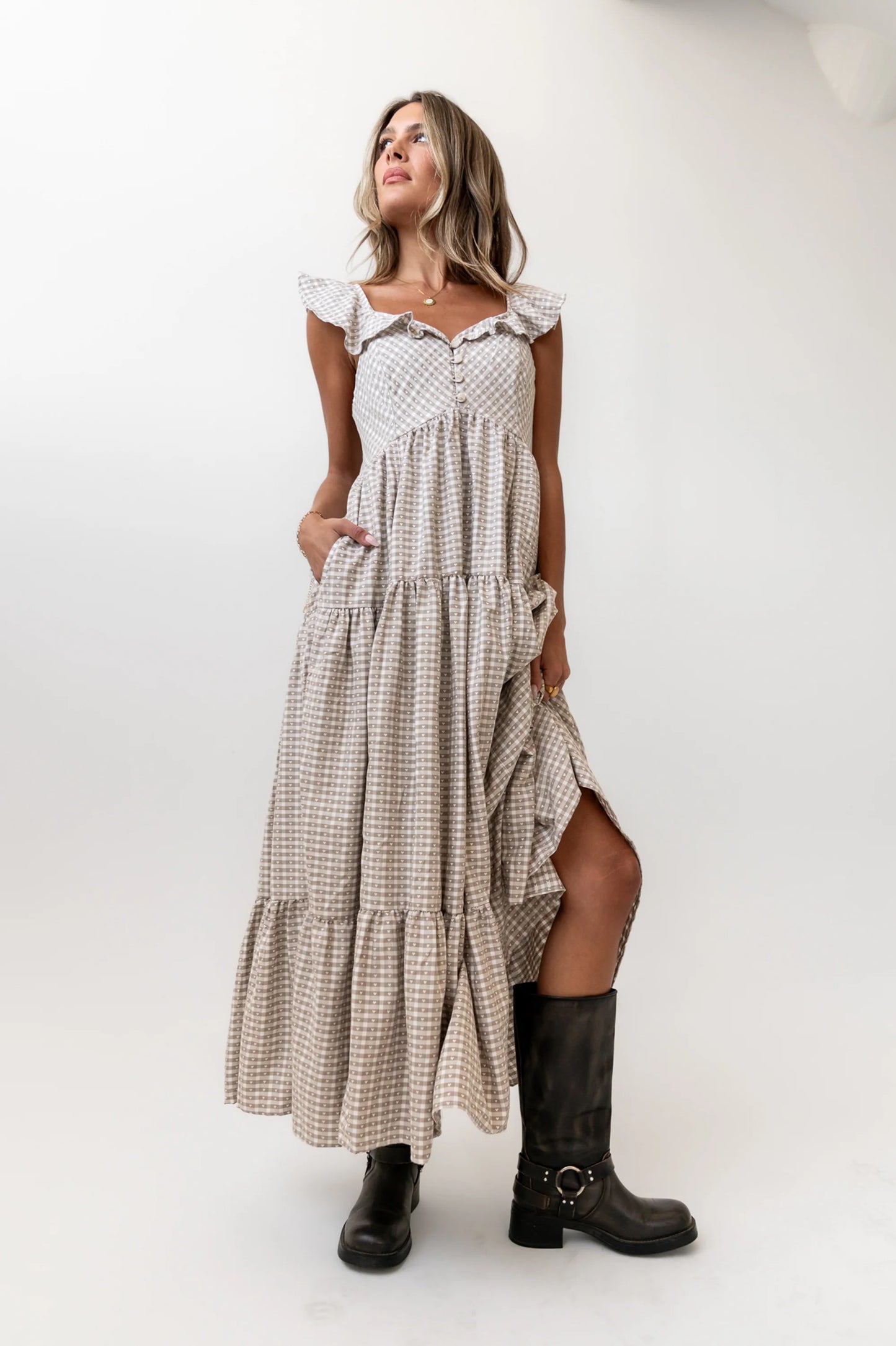 Salome Gingham Maxi Dress FINAL SALE