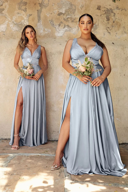 Kinsley Gown Soft Satin A line Dress
