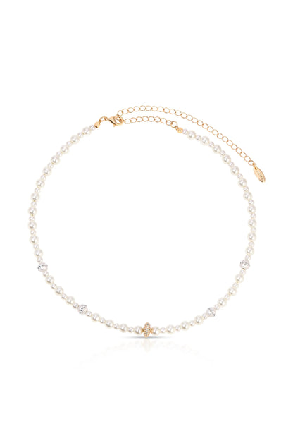 Pearls Double Sparkle Beaded Necklace Set