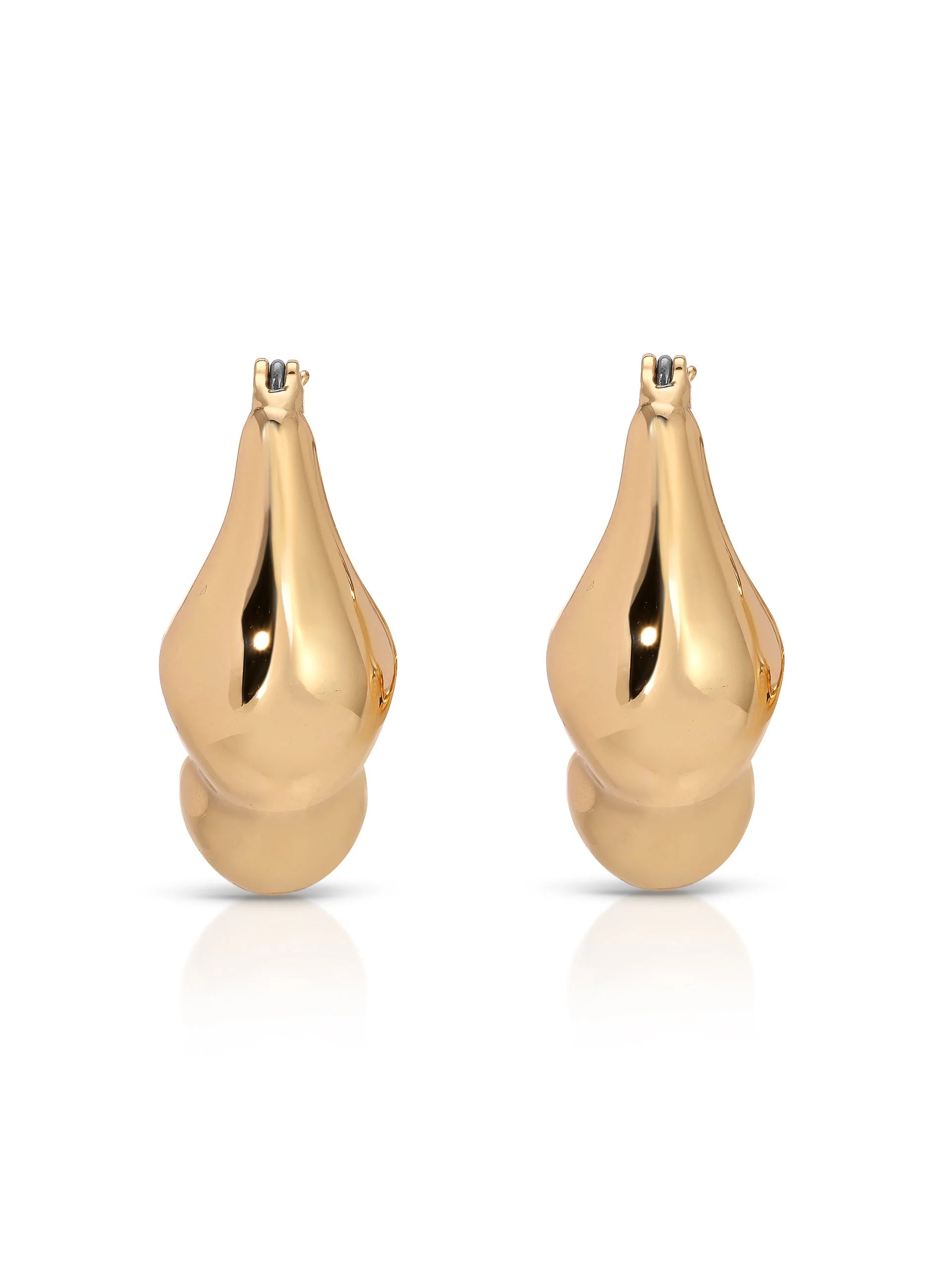 Molten Metal Hoop Earrings