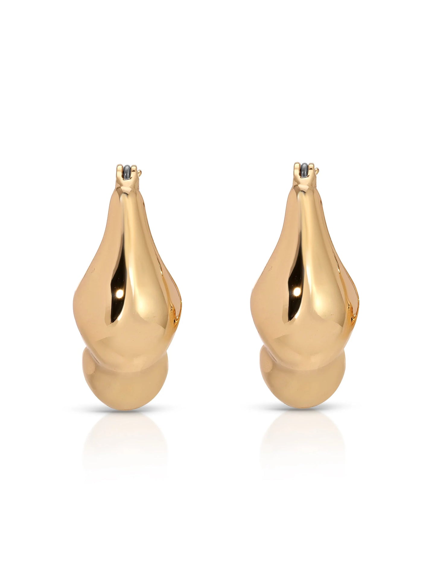 Molten Metal Hoop Earrings