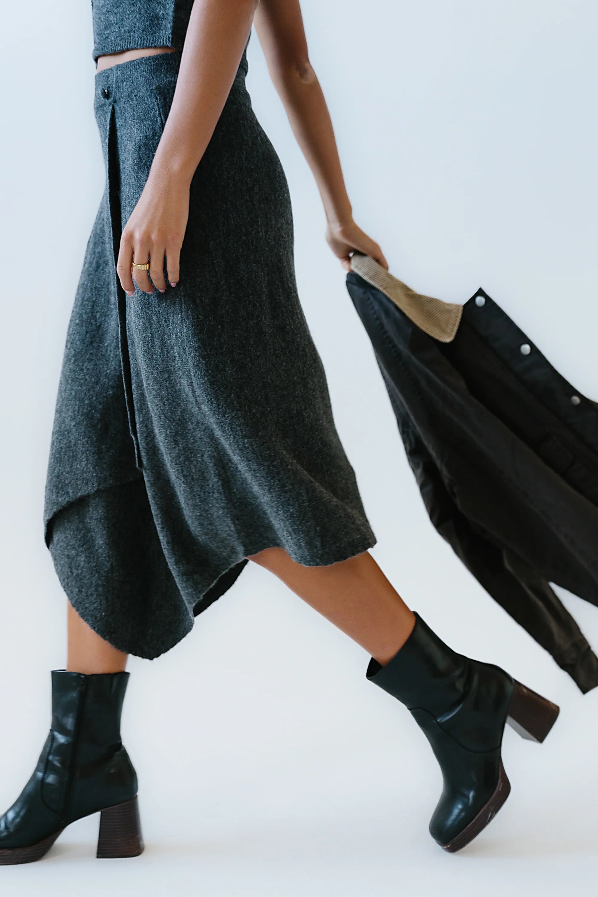 Cassie Asymmetrical Midi Skirt FINAL SALE