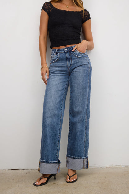 Kyla Cuffed Baggy Jeans FINAL SALE