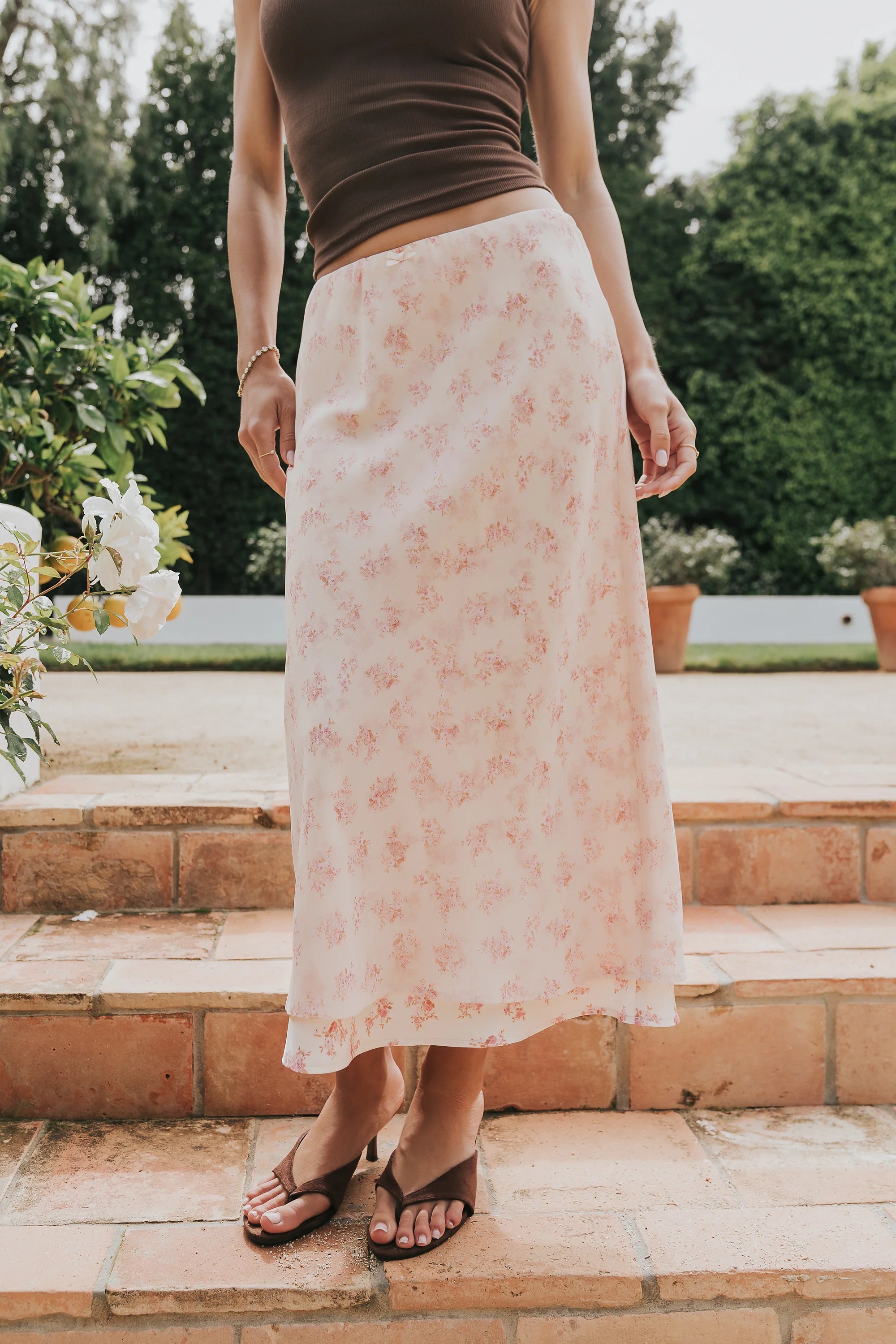 Emma Floral Midi Skirt