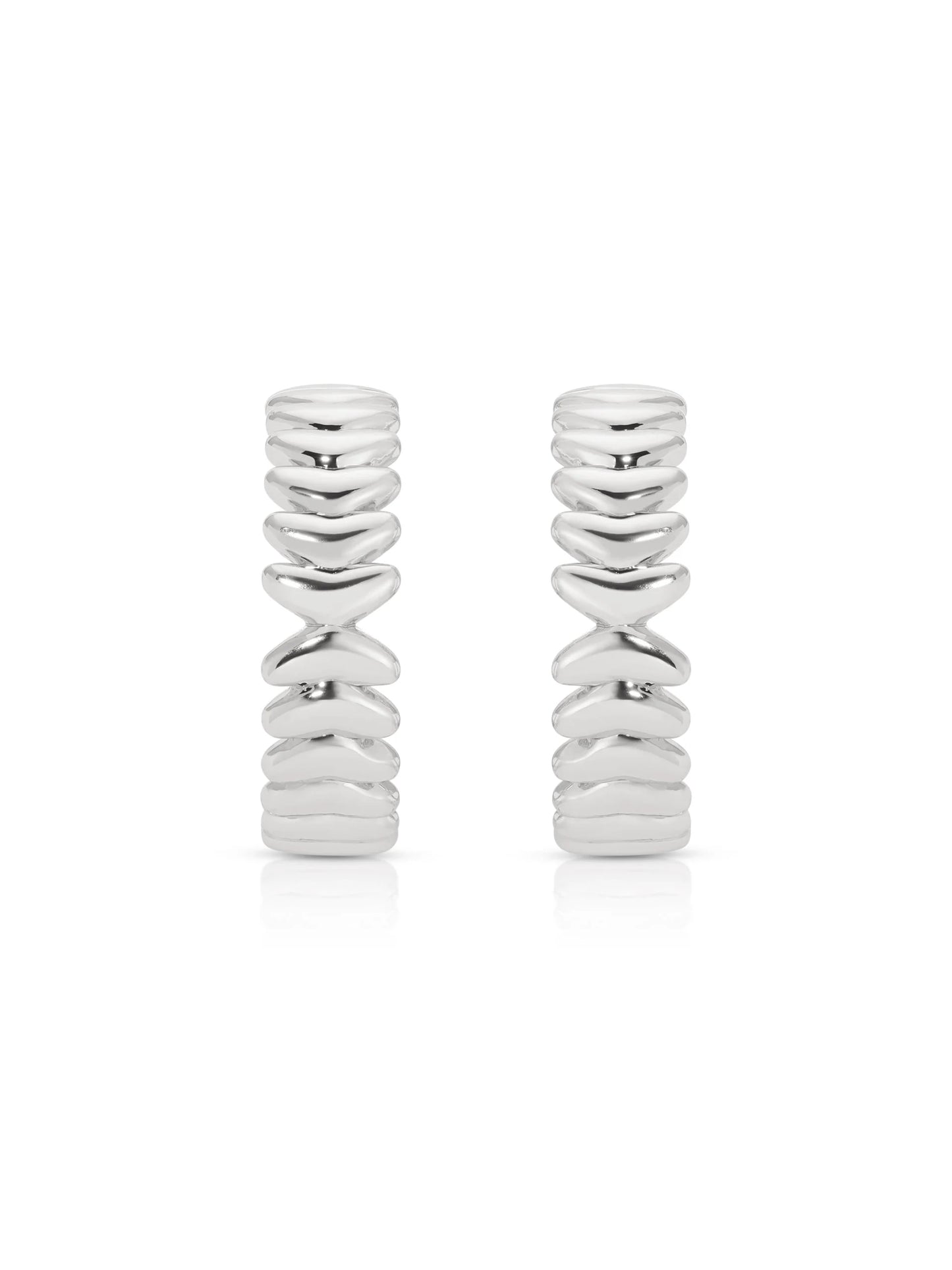 Medium Metal Moderna Hoops