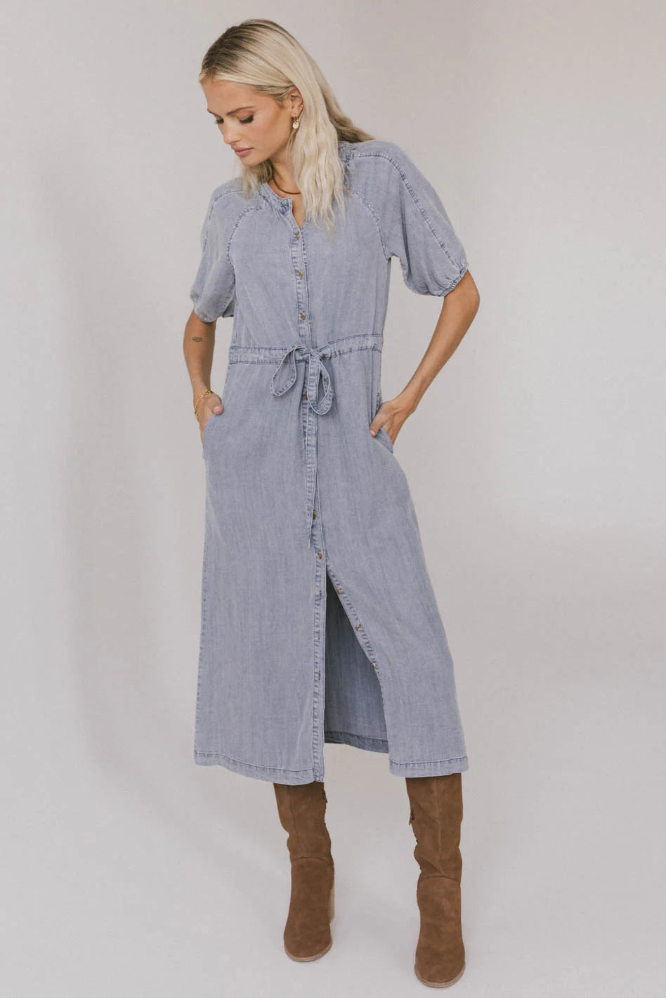 Marigold Denim Midi Dress FINAL SALE