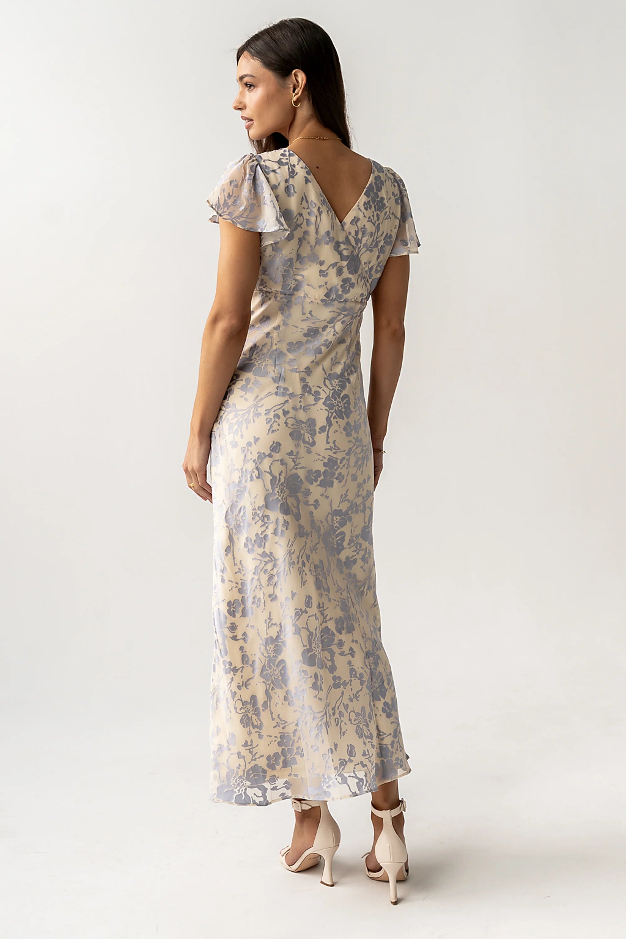 Ashtin Floral Maxi Dress in Blue