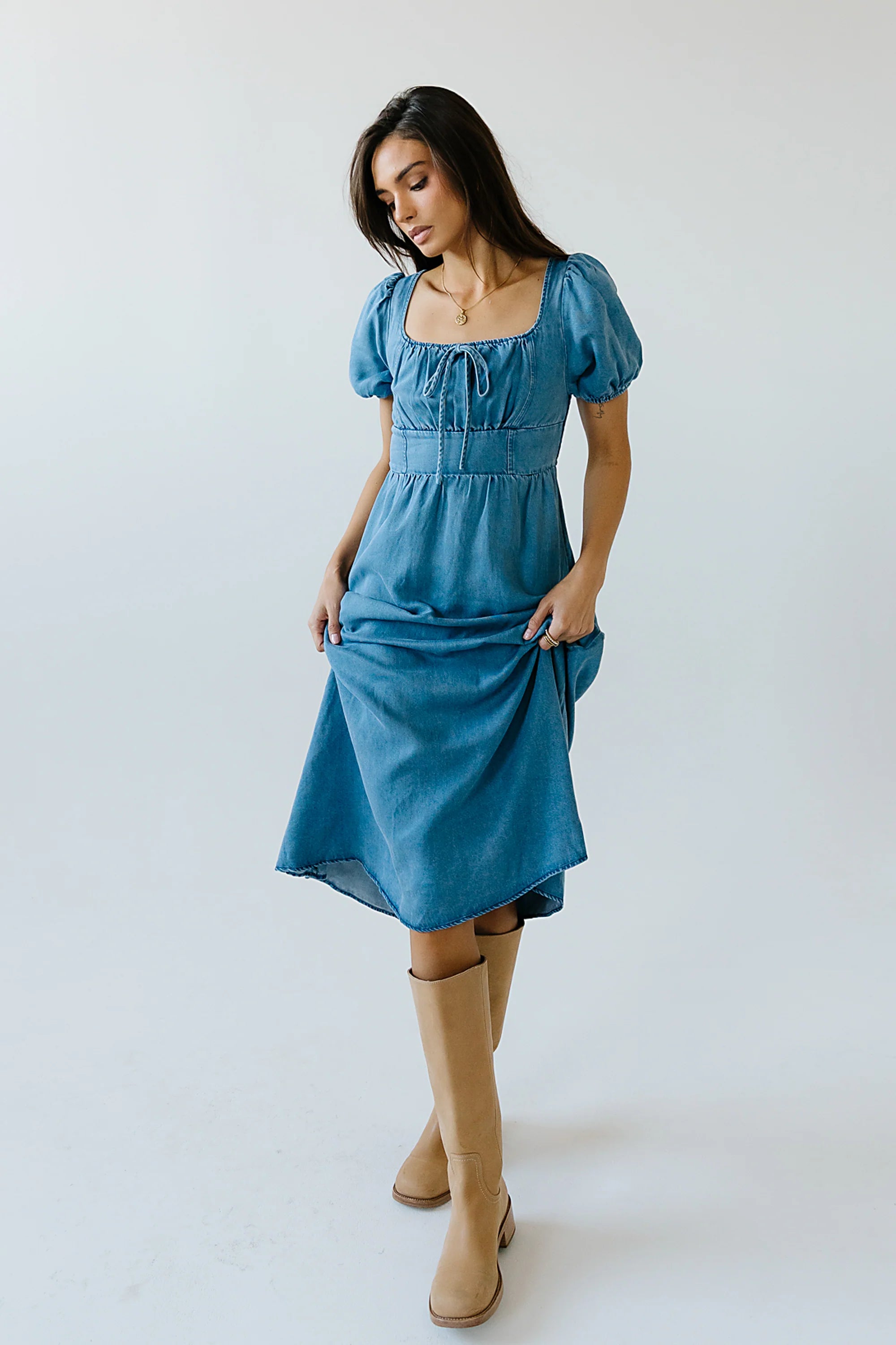 Candice Denim Midi Dress FINAL SALE