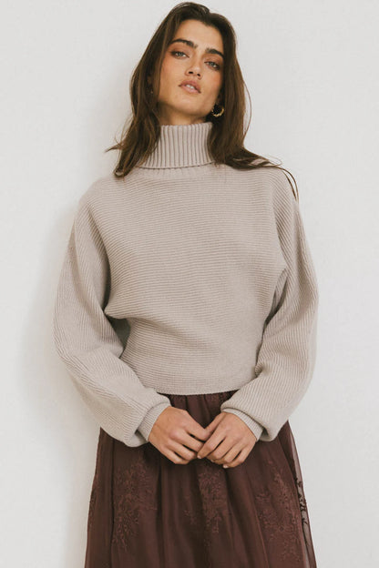 Gracelyn Turtleneck Sweater in Fog FINAL SALE