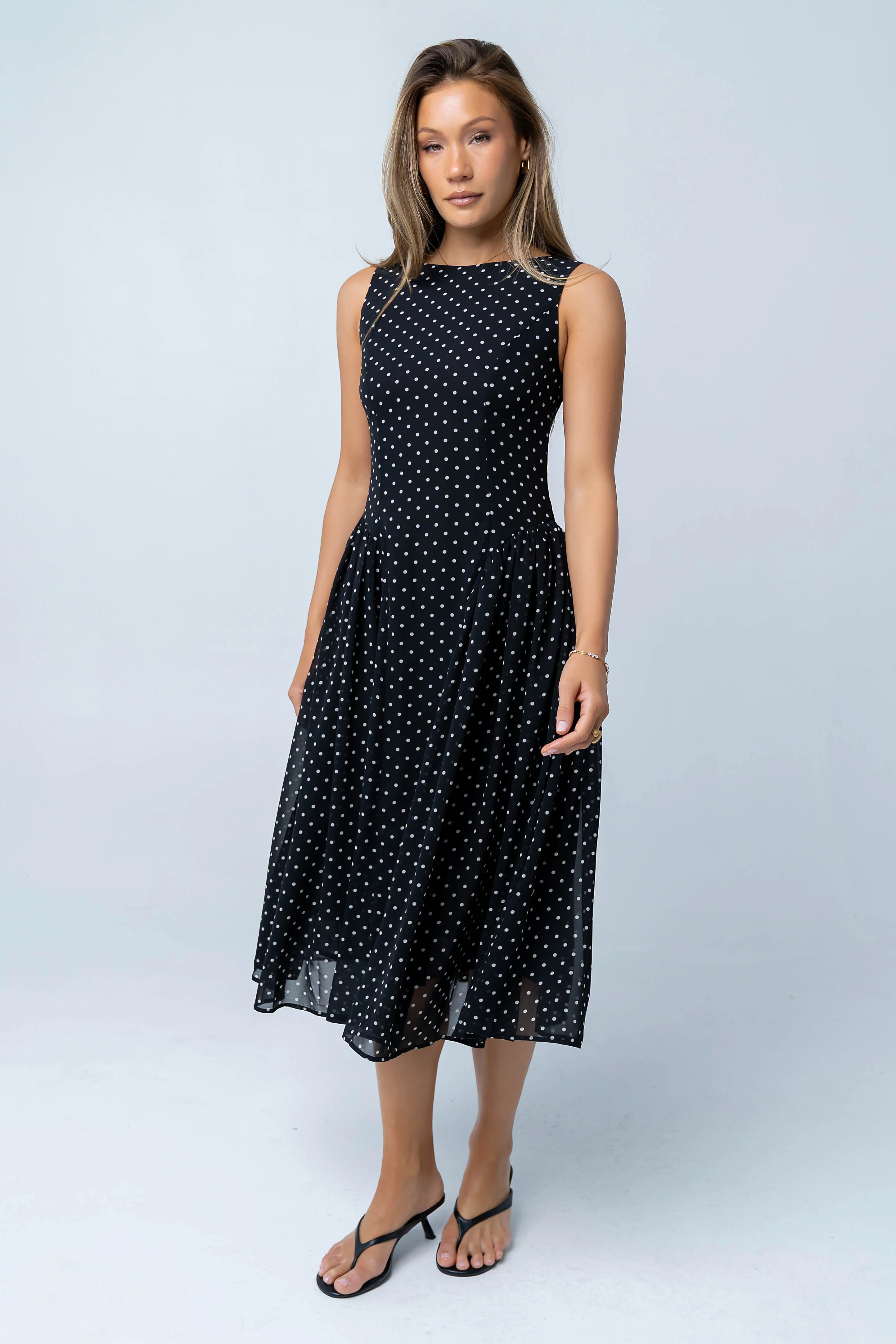 Liora Polka Dot Midi Dress