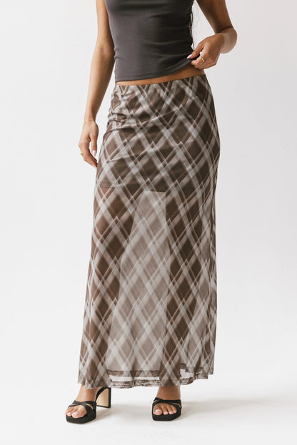 Cecily Plaid Midi Skirt FINAL SALE