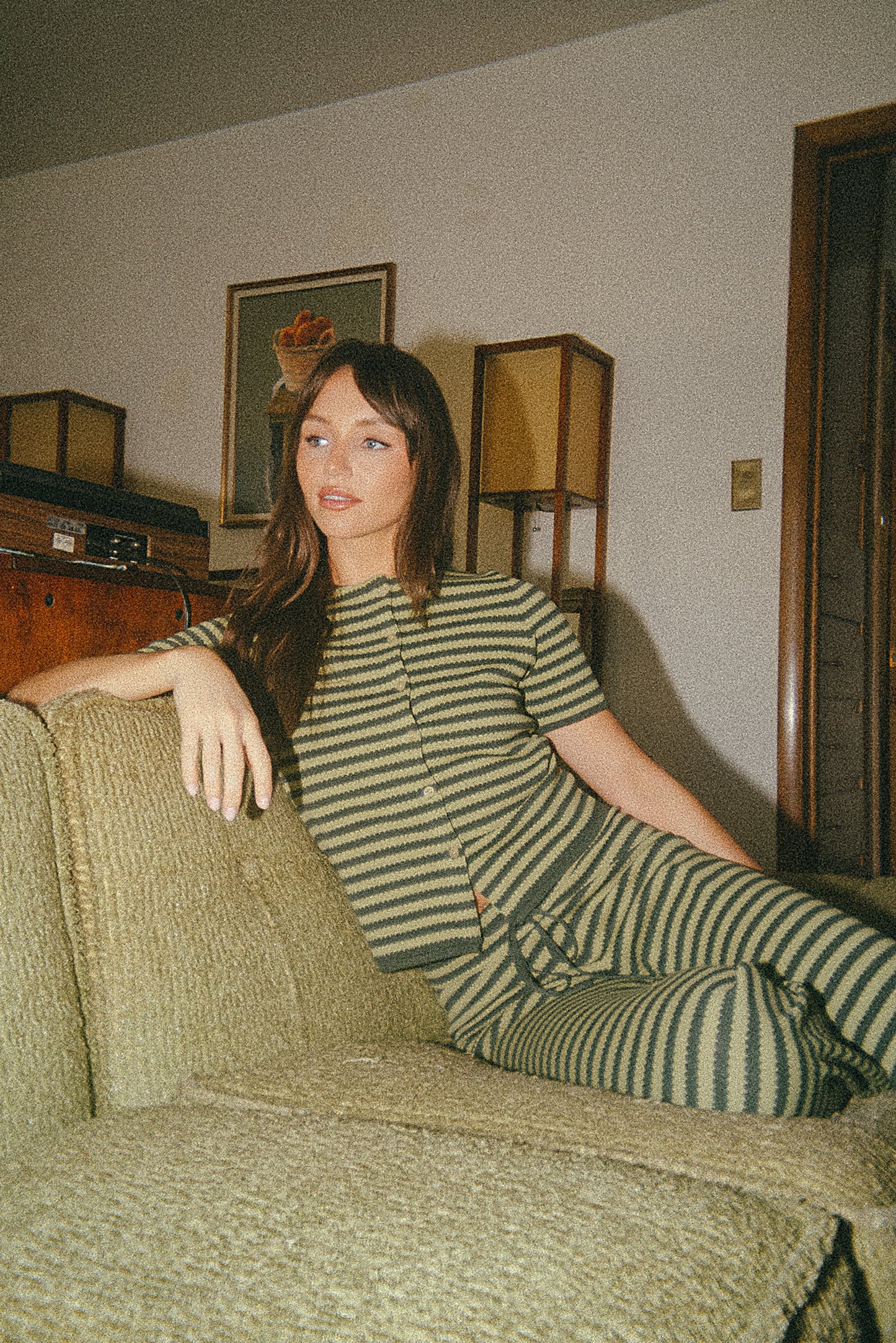 Ireland Striped Top in Green FINAL SALE