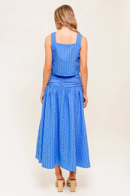 URBAN AFFAIR TOP SKIRT SET BLUE