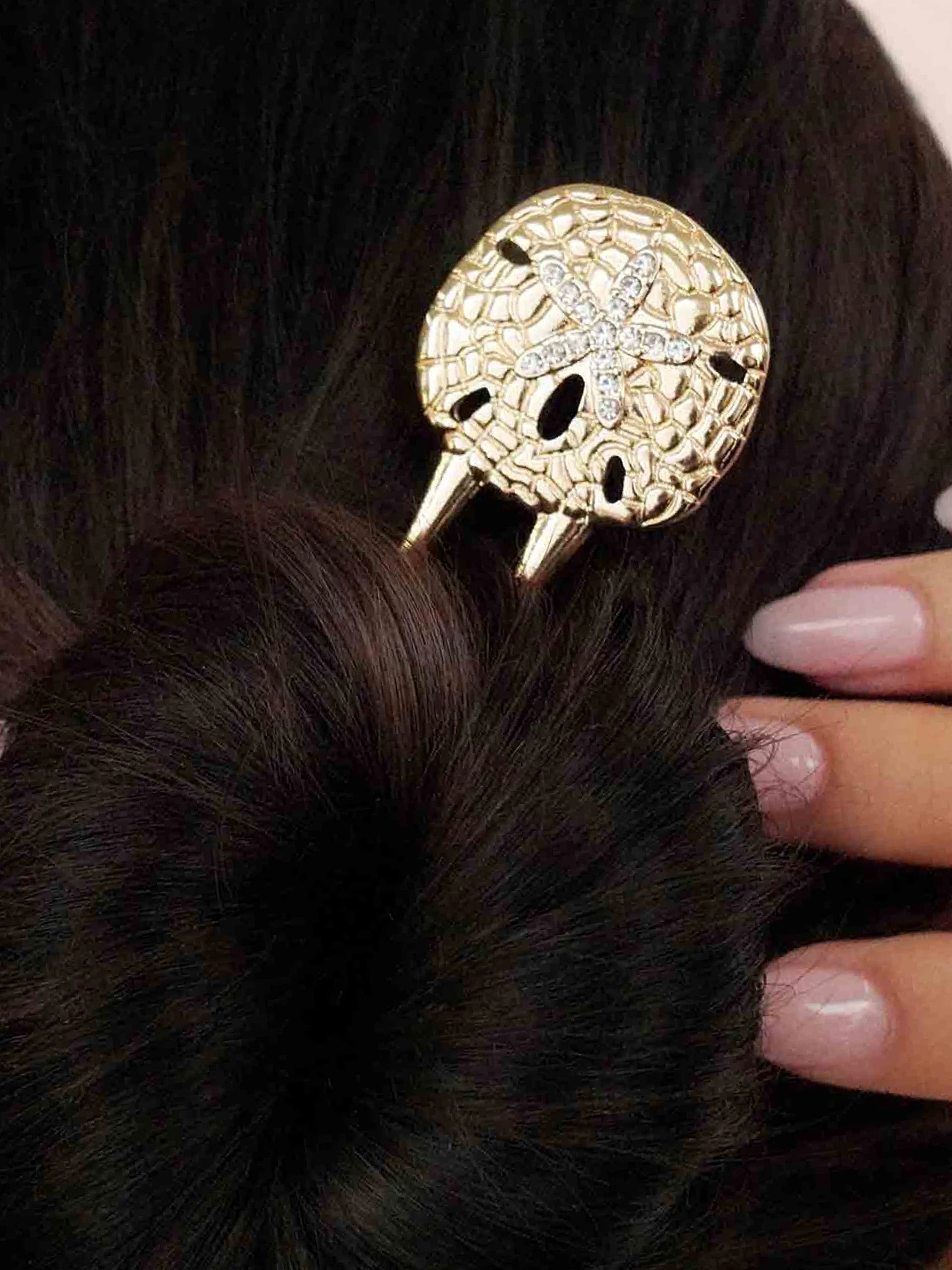 Sand Dollar Hair Pin