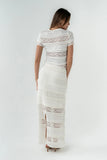 Lexie Lace Midi Skirt in Cream