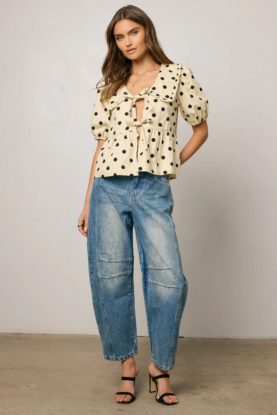 Lisette Barrel Jean in Medium Wash FINAL SALE