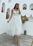 A Line Sweetheart symmetrical Satin Wedding Dresses With Cascading Ruffles