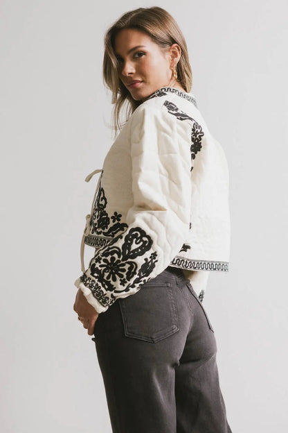 Benja Embroidered Jacket in Ivory FINAL SALE